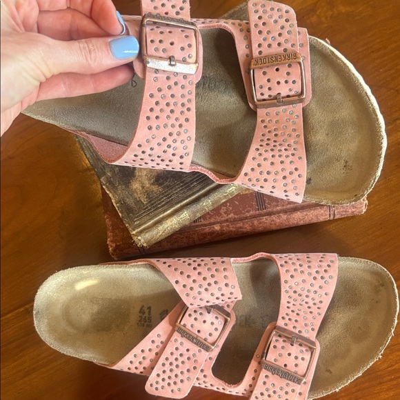 Birkenstock Pink Sandals with Metallic main image 1